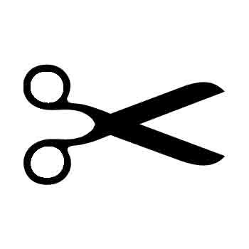 Picture of Hair Dressers Scissors Iron on Transfer
